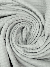 Light Gray Polyester/Lycra Power Air Grid Double Knit - Polartec - 64W