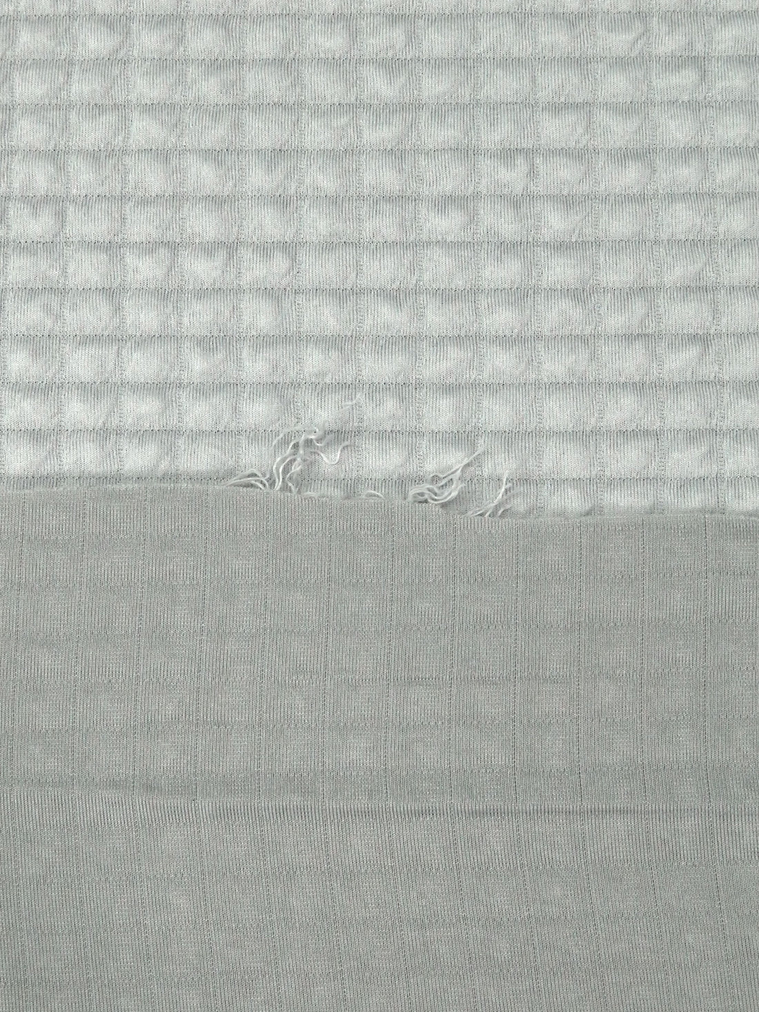 Light Gray Polyester/Lycra Power Air Grid Double Knit - Polartec - 64W