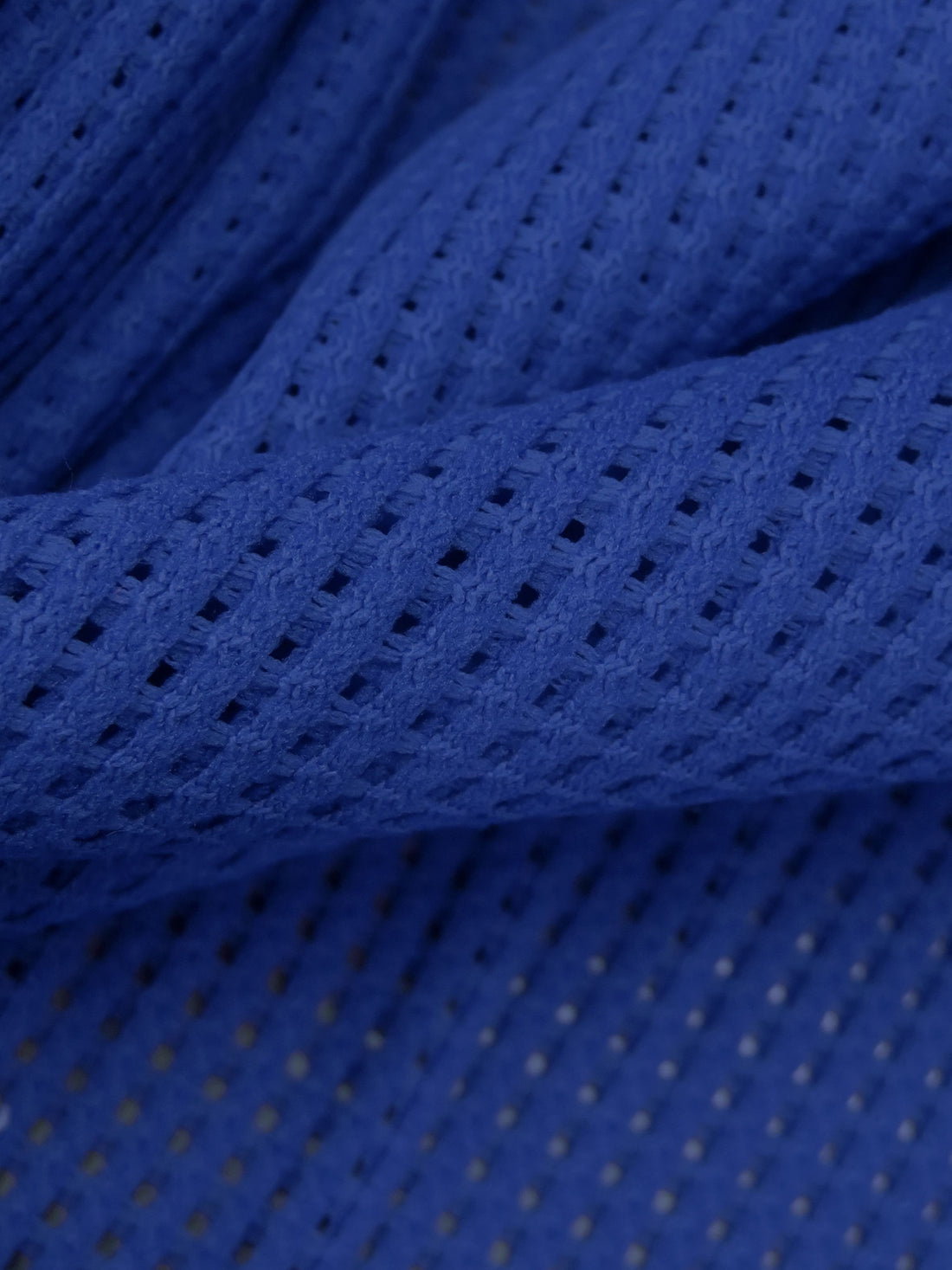 Very Dark Cornflower Blue 100% Polyester Openweave Grid Knit - Polartec - 62W
