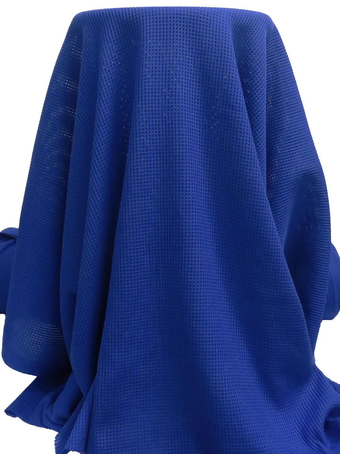 Very Dark Cornflower Blue 100% Polyester Openweave Grid Knit - Polartec - 62W