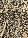 Sand Dollar/Black/Camel Organic Cotton/Lycra Animal Print Jersey Knit - NY Designer - 60W