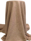 Pale Taupe/Rose Gold Polyester/Lycra Puckered Horizontal Stripe Weave Double Knit 59W