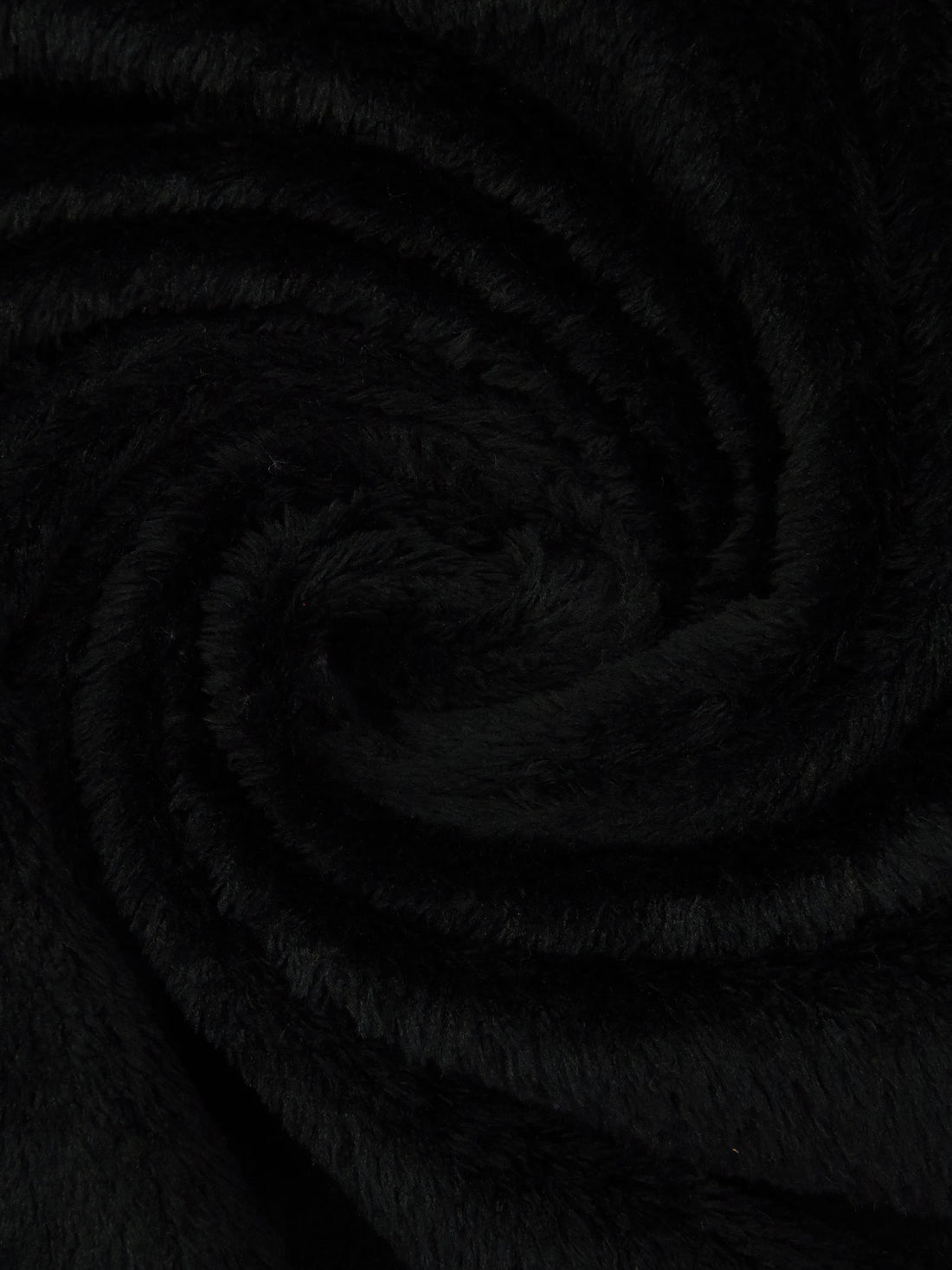 Black 100% Polyester High Loft Fleece - Polartec - 54W