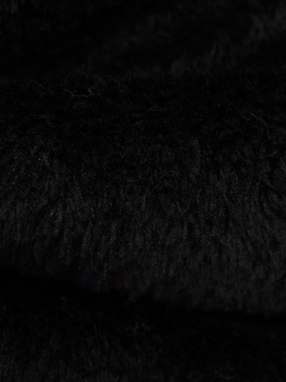 Black 100% Polyester High Loft Fleece - Polartec - 54W