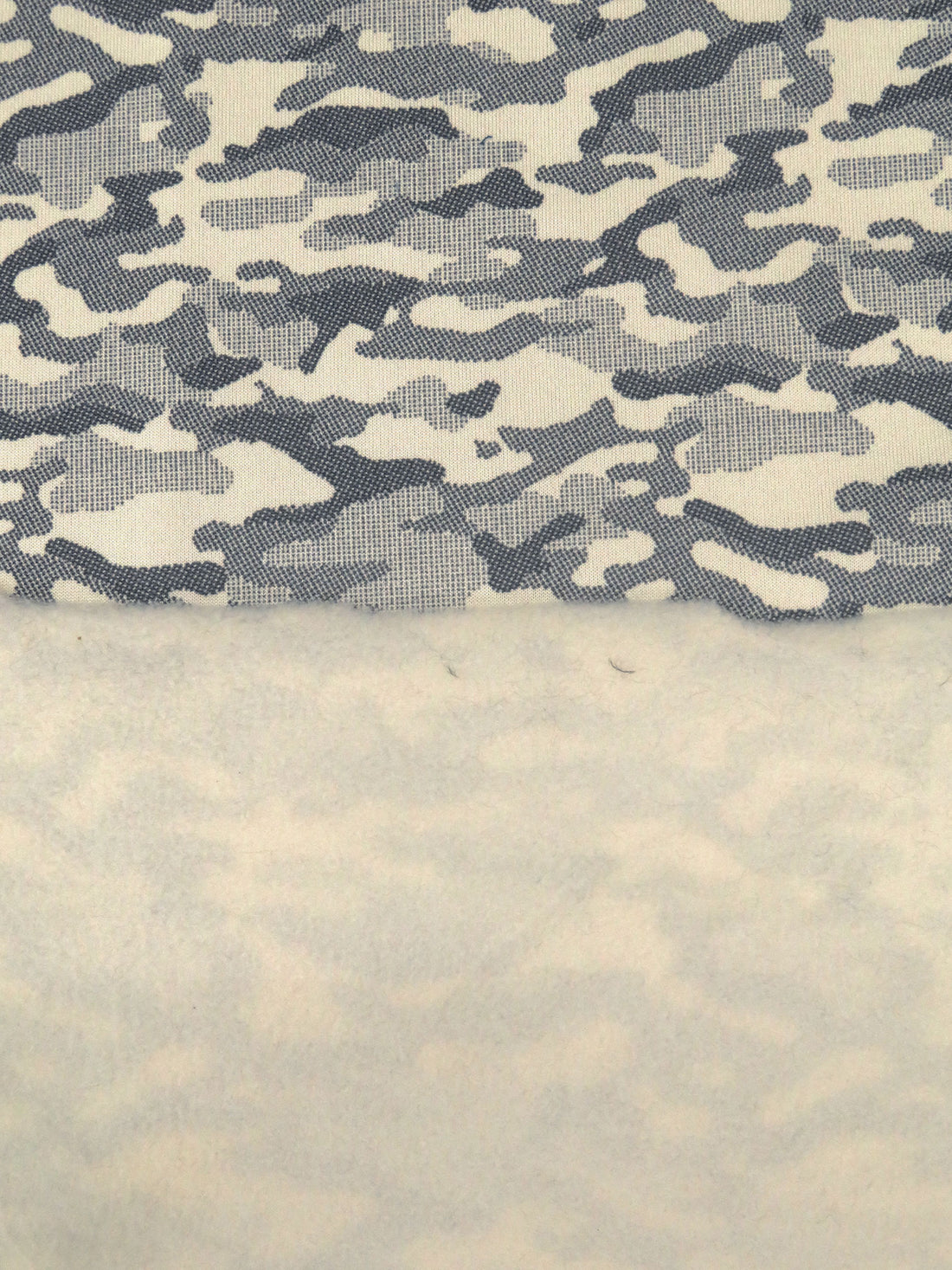 Beige/Gunmetal Blue Polyester/Nylon/Spandex Camo Print Power Stretch Sweatshirt Fleece - Polartec - 56W