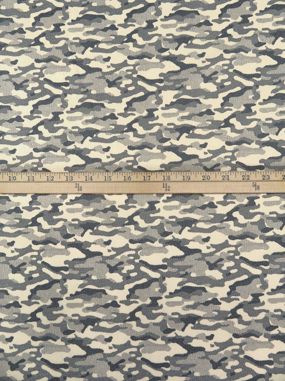 Beige/Gunmetal Blue Polyester/Nylon/Spandex Camo Print Power Stretch Sweatshirt Fleece - Polartec - 56W