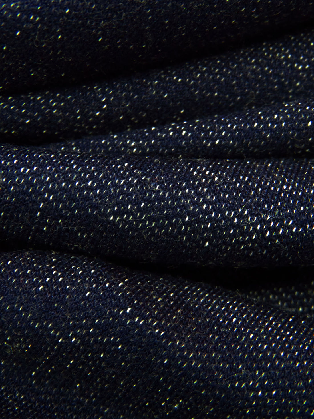 Midnight Navy/White Polyester/Rayon/Lycra Denim-Look French Terry Knit 59W