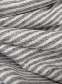 Middle Gray/White 100% Polyester Horizontal Stripe & Dot Weave Double-Faced Knit 62W