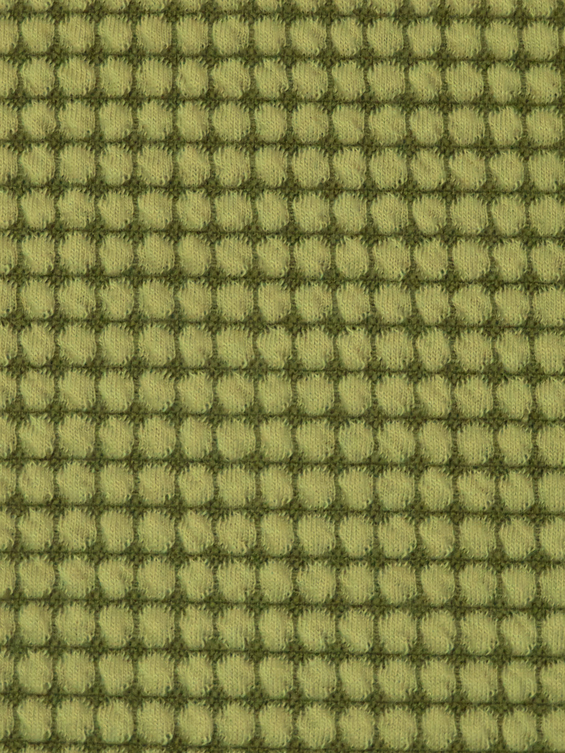 Pomelo/Army Green 100% Nylon Puckered Grid Knit - Polartec - 59W
