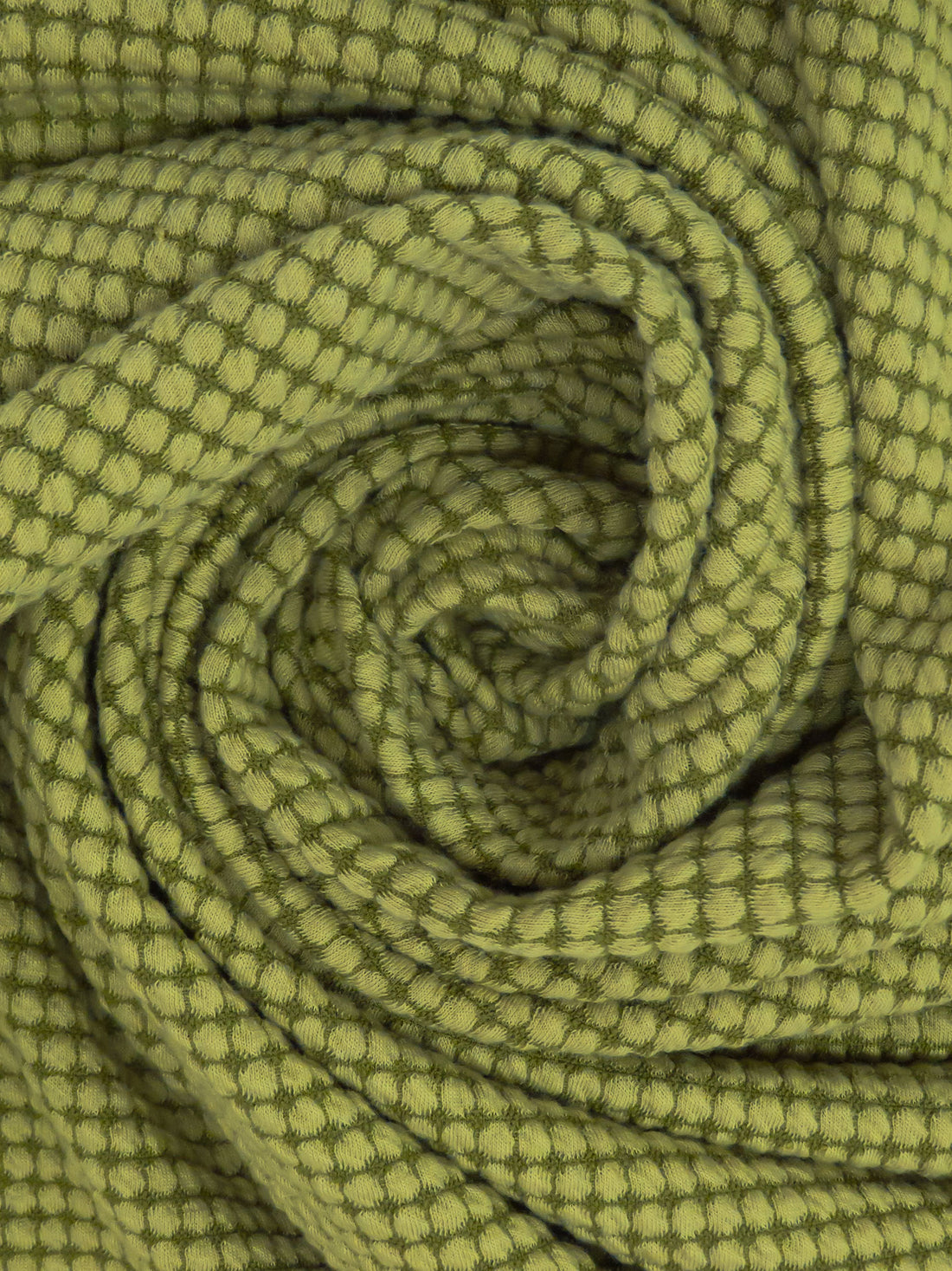 Pomelo/Army Green 100% Nylon Puckered Grid Knit - Polartec - 59W