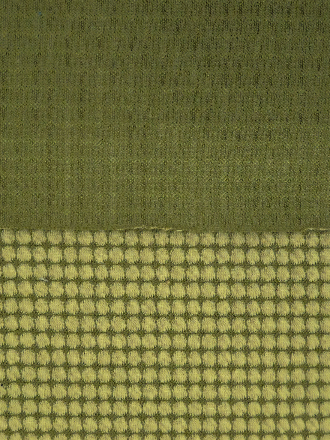 Pomelo/Army Green 100% Nylon Puckered Grid Knit - Polartec - 59W