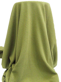Pomelo/Army Green 100% Nylon Puckered Grid Knit - Polartec - 59W