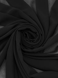 Spider Black 100% Polyester Chiffon 57W