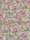 Stoney Brown/Dusty Marigold/Dark Sage/Multi 100% Polyester Floral Print Chiffon 58W