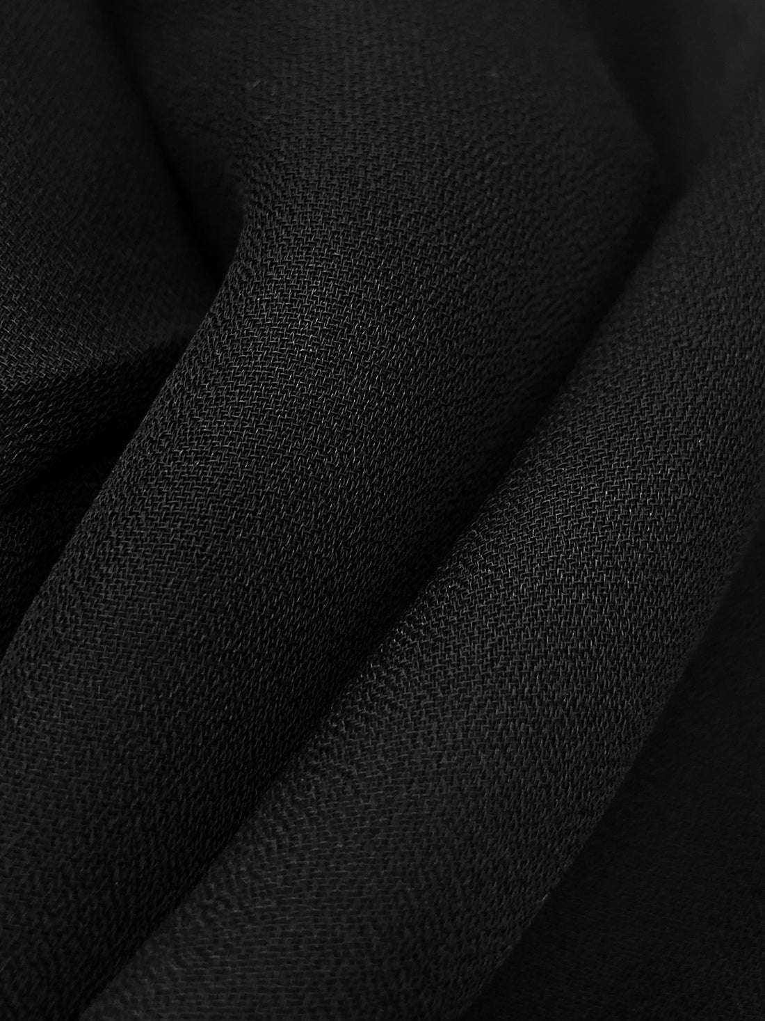 Black 100% Polyester Georgette 56W