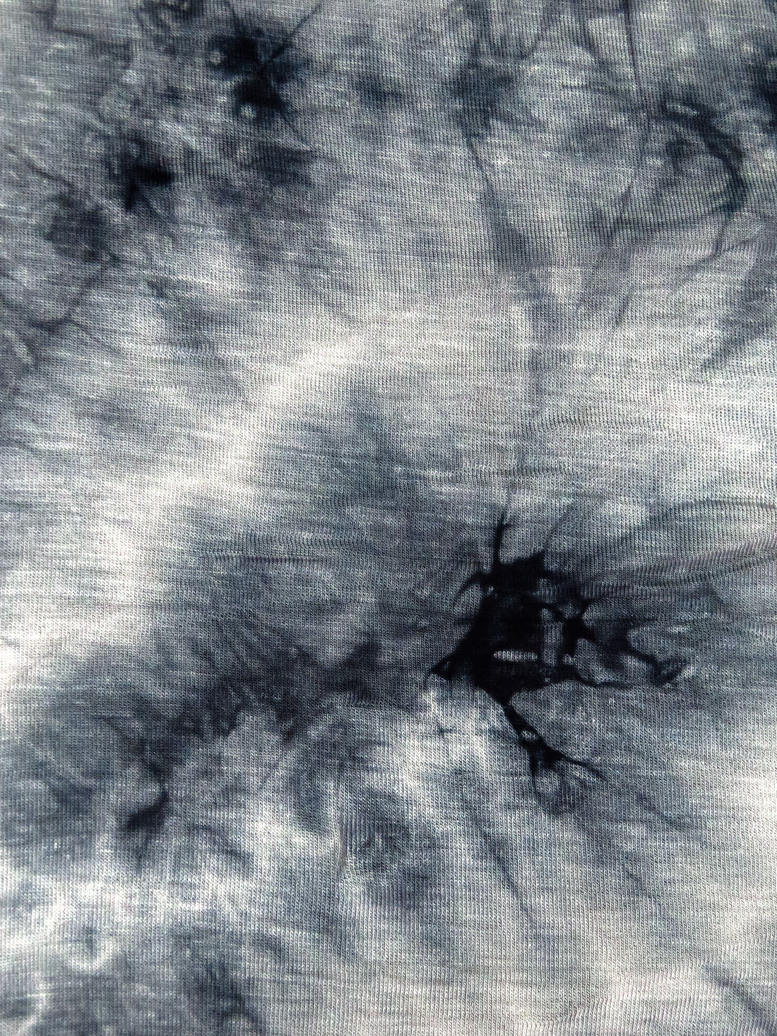 Stale Blue/Muted Dark Gray/Nightshade Blue Rayon/Lycra Tie-Dye Print Jersey Knit - 59W