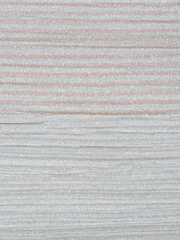 White/Silver/Dusty Rose Polyester/Metallic Horizontal Stripe Weave Pleated Knit - Black Halo - 60W