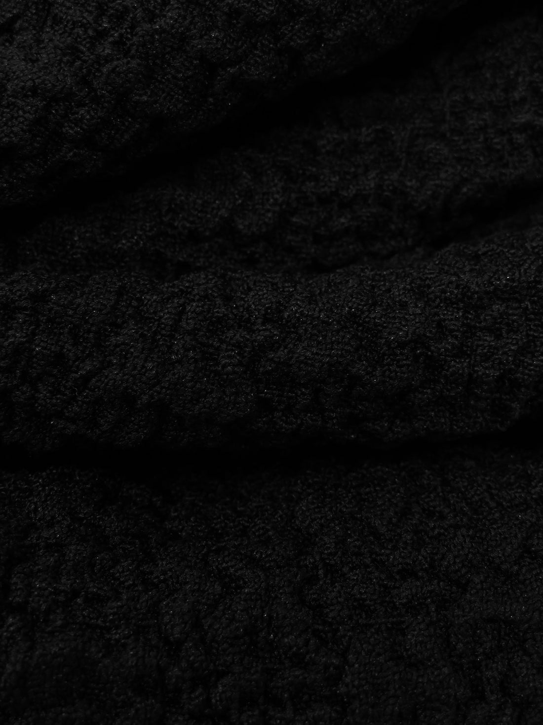 Pitch Black Polyester/Lycra Crinkle Double Knit 59W