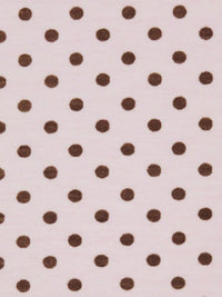 Ballet Pink/Coffee Brown Cotton/Lycra Mini Dot Print Jersey Knit 58W