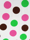 White/French Pink/Cafe Noir/Multi Cotton/Lycra Dot Jersey Knit 60W