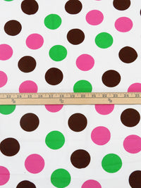 White/French Pink/Cafe Noir/Multi Cotton/Lycra Dot Jersey Knit 60W