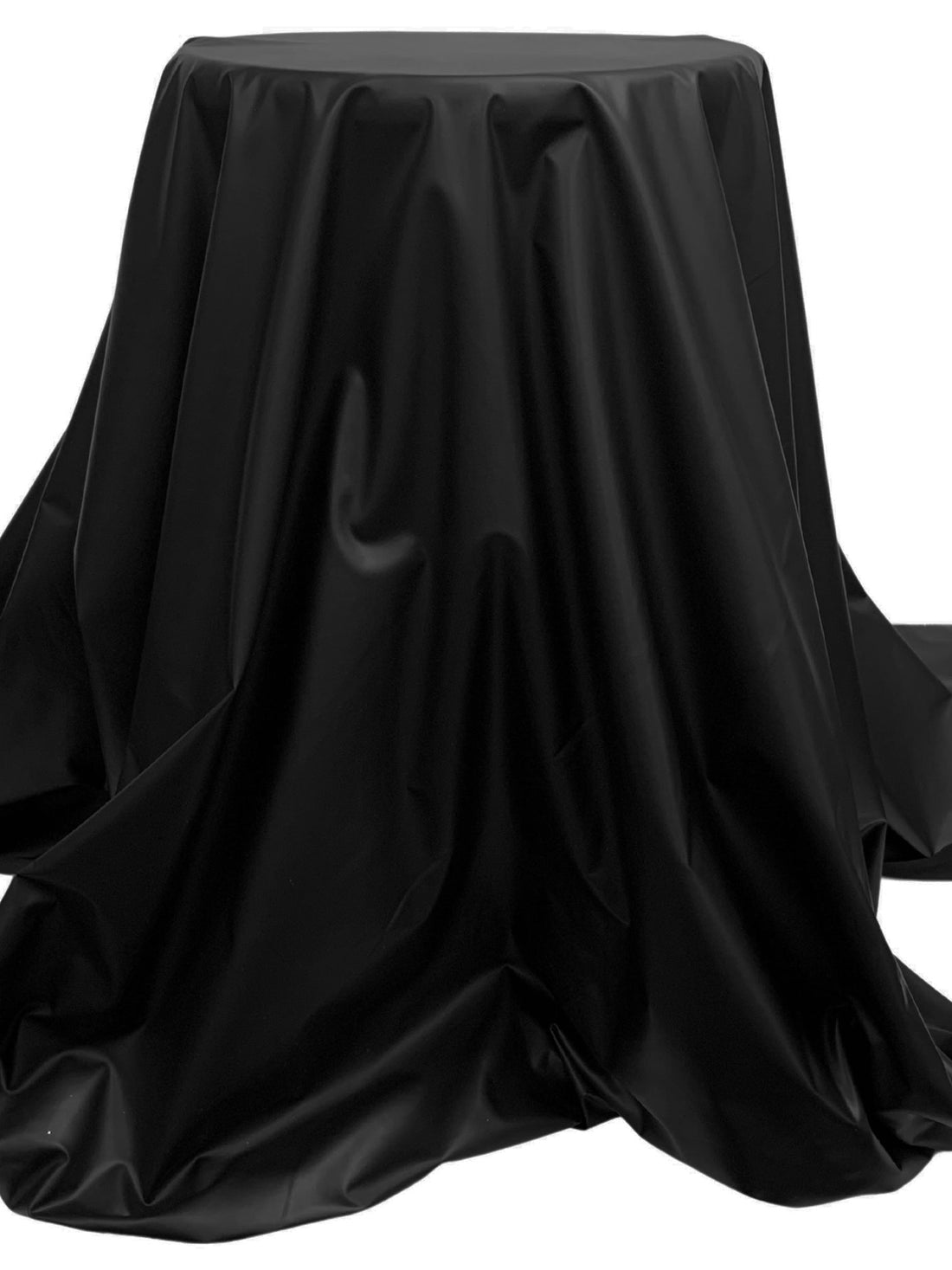 Black Polyester/Lycra Stretch Faux Leather Knit 57W