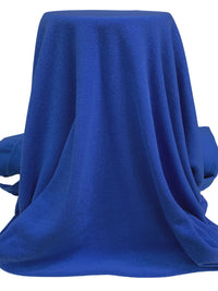 Deep Azure Blue Cotton/Polyester Terry Sweatshirt Fleece 56W