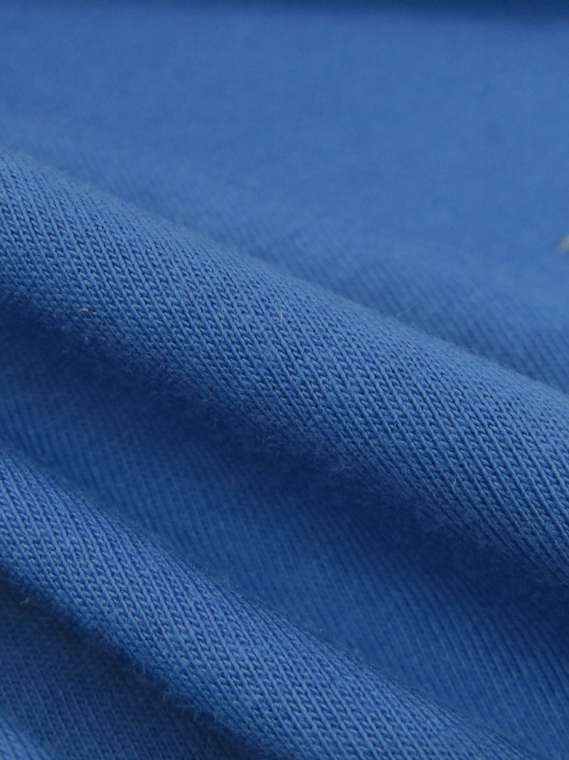 Dark Azure Blue Cotton/Polyester Jersey Knit 68W