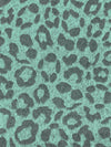 Soft Mint/Dim Gray Polyester/Lycra Heathered Animal Print Brushed Hacci Sweater Knit 61W