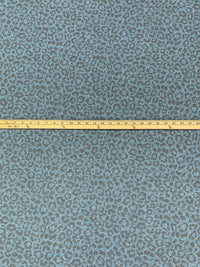 Pale Cerulean/Gray Polyester/Lycra Heathered Animal Print Brushed Hacci Sweater Knit 58W