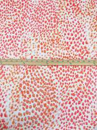 Coral/Rich Gardenia/White/Multi Rayon/Lycra Abstract Dot Print Jersey Knit - NY Designer - 66W