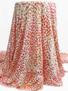 Coral/Rich Gardenia/White/Multi Rayon/Lycra Abstract Dot Print Jersey Knit - NY Designer - 66W