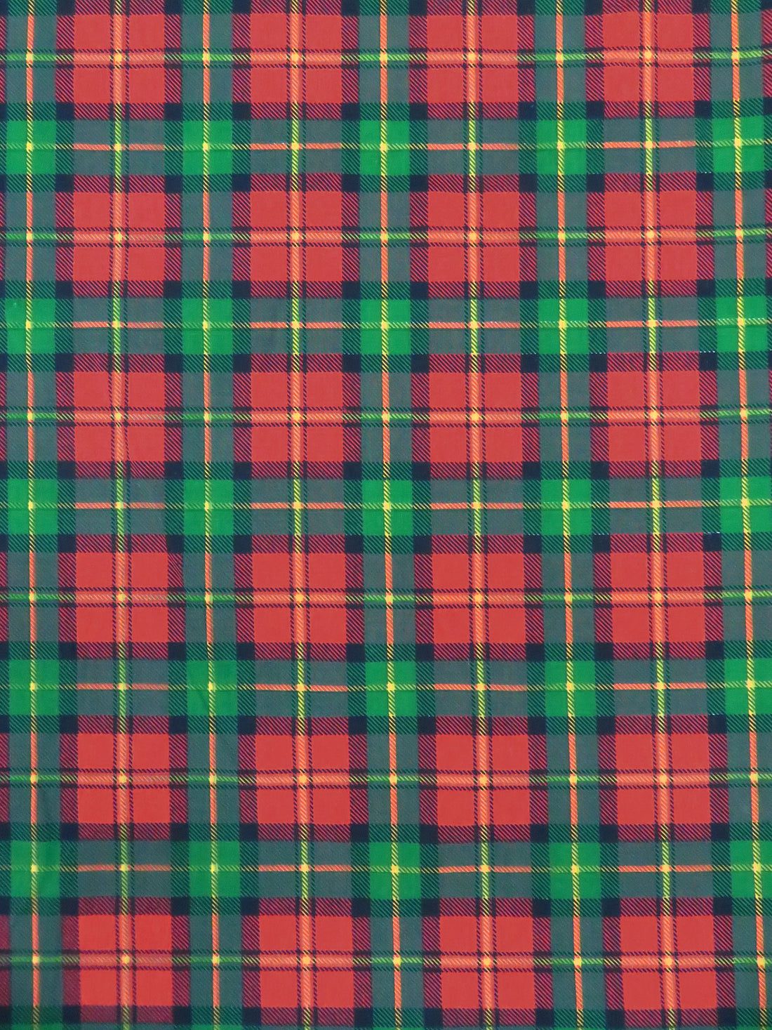 Dark Red/Leaf Green/Mustard Yellow/Multi Polyester/Cotton Plaid Broadcloth 58W
