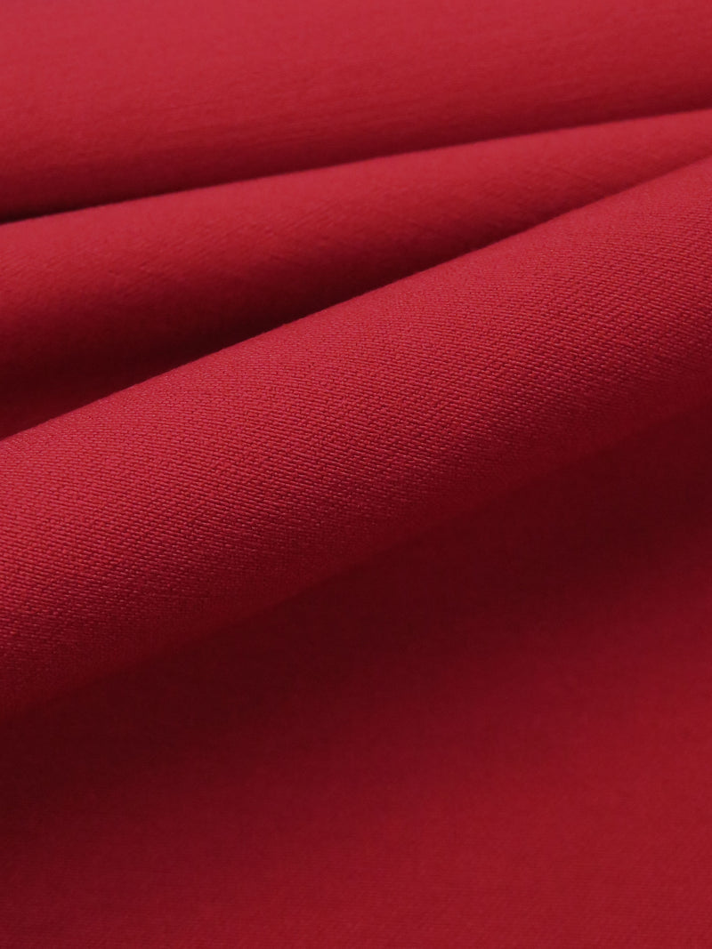 Cardinal Red Rayon/Nylon/Lycra Stretch Bengaline Suiting - NY Designer - 58W