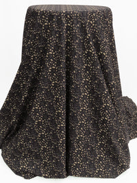 Black/Light Taupe/Coal Polyester/Lycra Floral Lace-Look Print 4 Way Stretch Knit 52W