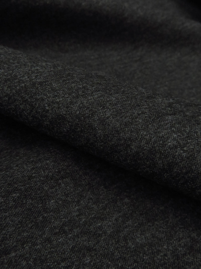 Dark Charcoal Gray Rayon/Nylon/Lycra Brushed Heathered Stretch Bengaline Suiting - NY Designer - 58W