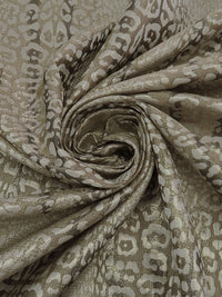 Oatmeal/Silver/Walnut/Multi Polyester/Metallic Animal Brocade 58W