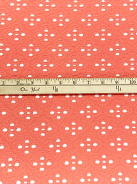 Coral Nylon/Lycra Medallion Lace Knit - Famous Dress Designer - 49W