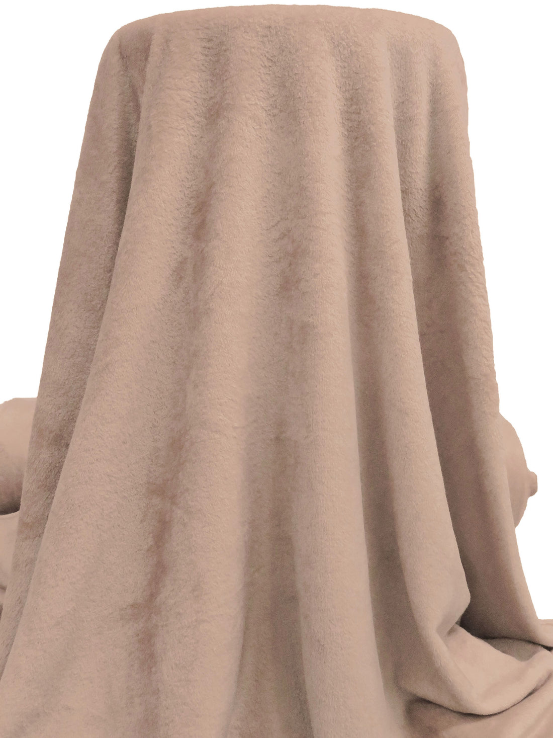 Mocha Rose/White 100% Polyester Double Faced Minky Fleece 64W