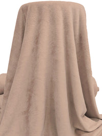 Mocha Rose/White 100% Polyester Double Faced Minky Fleece 64W