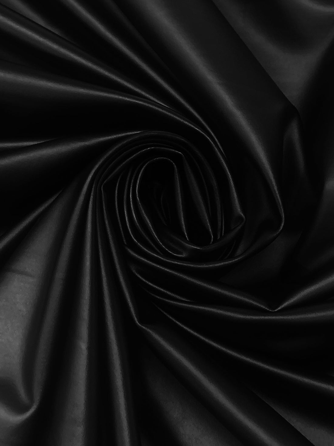 Raven Black Polyurethane/Lycra Faux Leather Knit 58W