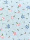 Pale Blue/Baby Pink/Soft Pine/Shadow Blue 100% Cotton Ditsy Floral Print Jersey Knit 60W