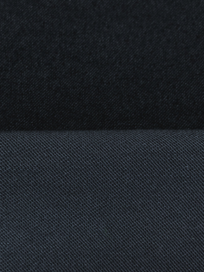 Dark Muted Navy Rayon/Nylon/Lycra Denim-Look Stretch Bengaline Suiting - NY Designer - 58W