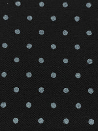 Black/Light Slate Gray Rayon/Nylon/Lycra Polka Dot Print Stretch Bengaline Suiting - NY Designer - 58W