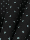 Black/Light Slate Gray Rayon/Nylon/Lycra Polka Dot Print Stretch Bengaline Suiting - NY Designer - 58W