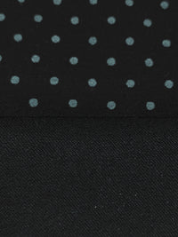 Black/Light Slate Gray Rayon/Nylon/Lycra Polka Dot Print Stretch Bengaline Suiting - NY Designer - 58W