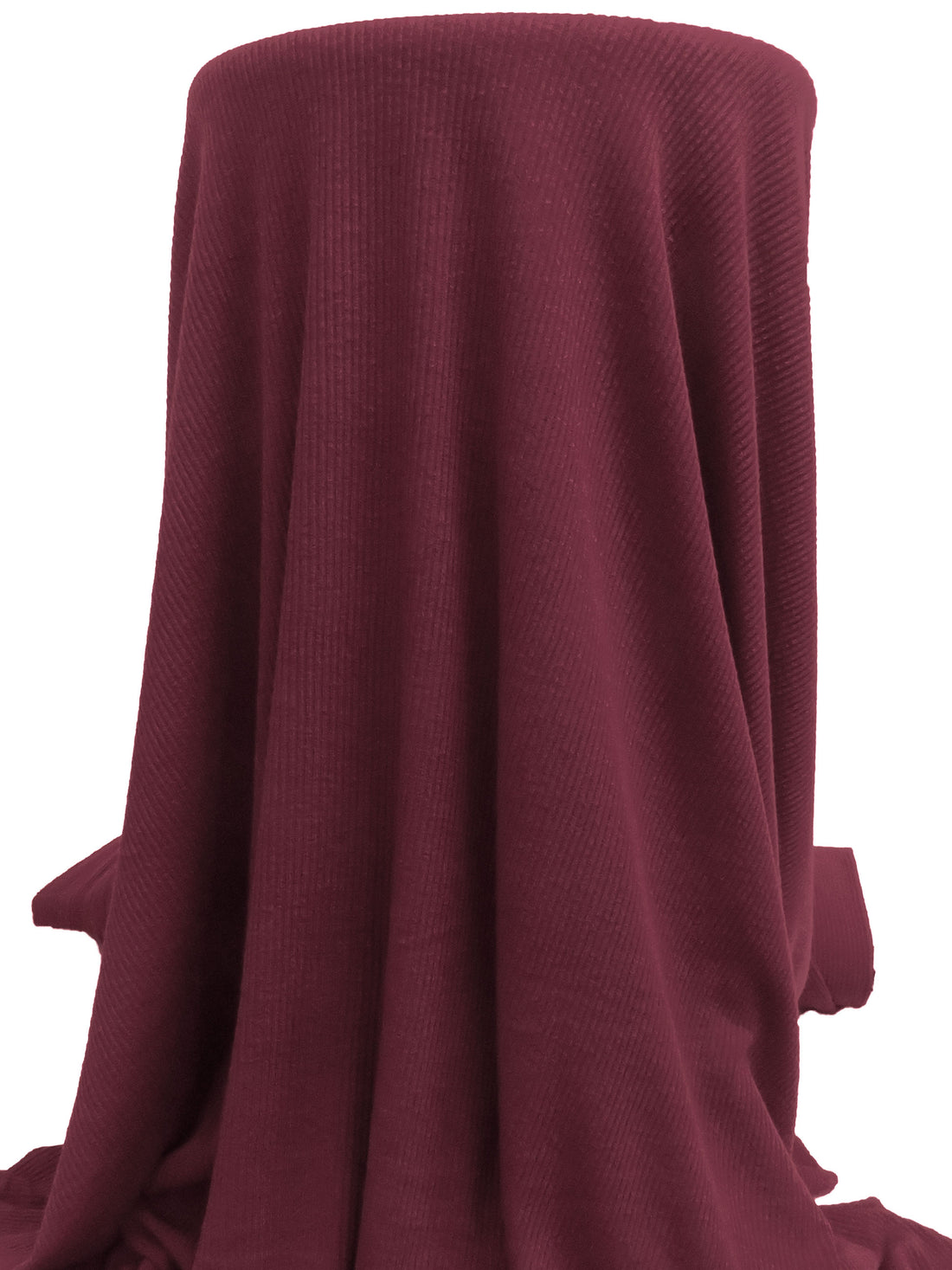Deep Cranberry Polyester/Rayon/Lycra Rib Sweater Knit - Michael Stars - 46W