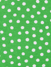 Kelly Green/White Cotton/Lycra Small Polka Dots Print Jersey Knit 58W