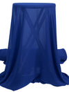 Dark Royal Blue 100% Nylon Crinkle Chiffon 58W