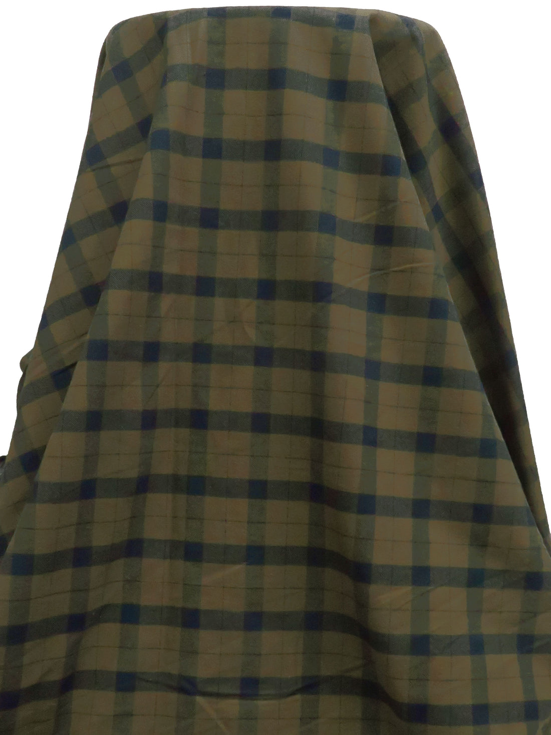 Dark Dirt/Dark Midnight Navy 100% Cotton Plaid Weave Flannel Jacket Weight Woven 57W